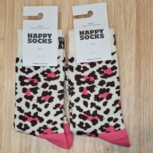 Happy Socks Bundle-Leopard Print Crew Socks